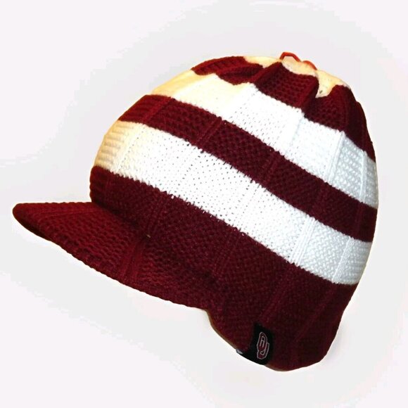 Oklahoma Sooners University Mens Zephyr Bill Beanie Winter Hat Cap New Ncaa - Picture 1 of 4